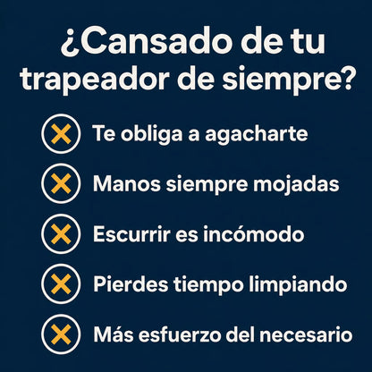 Trapeador Giratorio 360° con Balde Escurridor