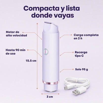 PureShave™ | Depiladora Corporal Eléctrica Doble Punta