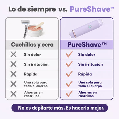PureShave™ | Depiladora Corporal Eléctrica Doble Punta